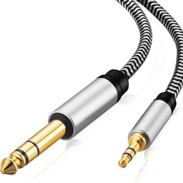 3.5Mm to 6.35mm audio cable, male-to-male/female stereo mobile phone audio mixer power amplifier cable