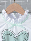 european and american style cross-border girls' flutter sleeve ruffle collar top with pleated wide-leg pants and belt (jumpsuit)