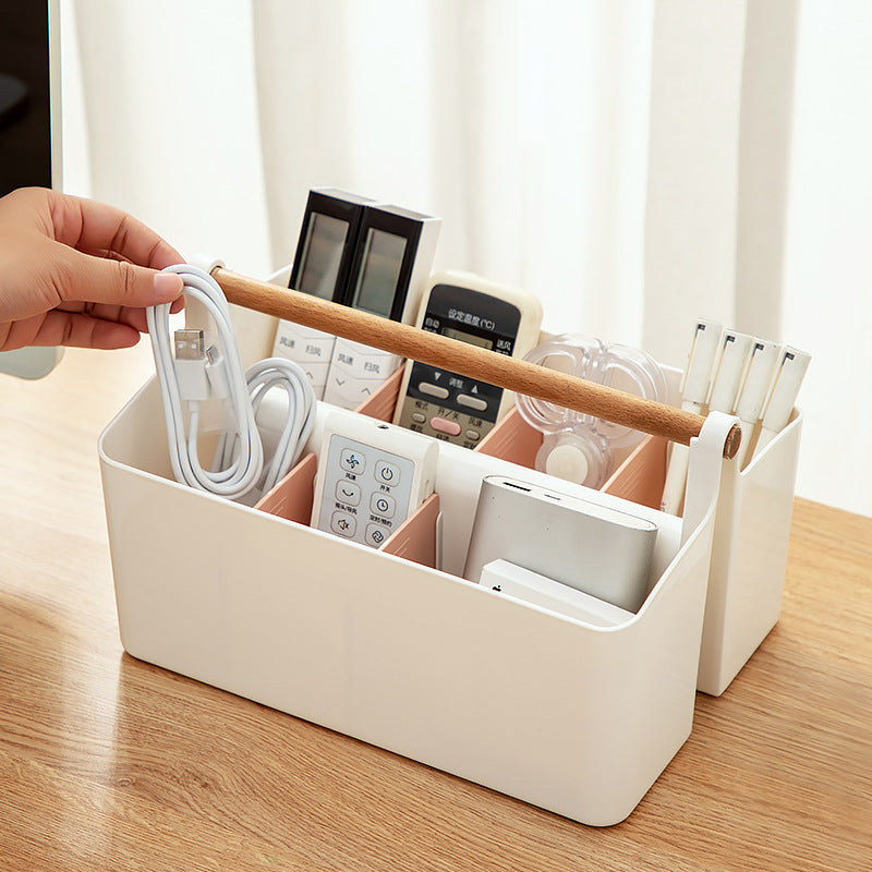 Portable cosmetics storage box needle and thread data cable remote control storage box fresh partition desktop storage box