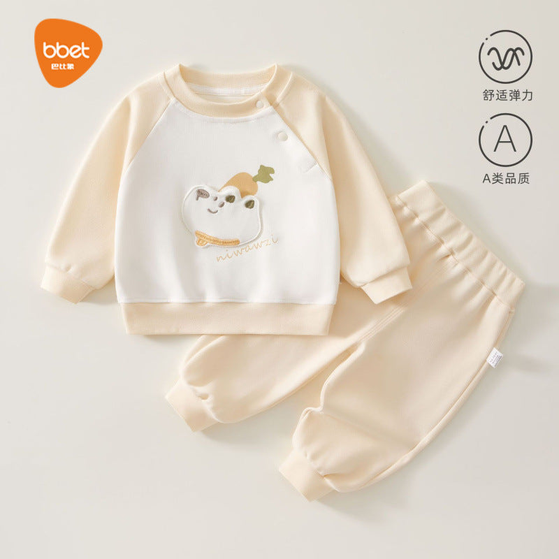 Babibele kids spring collection: new boys' and girls' hoodies and sweatpants - spring infant and toddler two-piece set