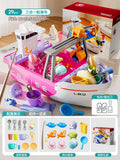 Boys and girls fishing net fishing pool fishing boat playing water wheel ship dishwasher water discharge artificial play house toys