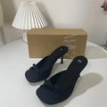 Za summer new 2024 fashion french square toe women's sandals - ankle strap bow detail open toe slingbacks