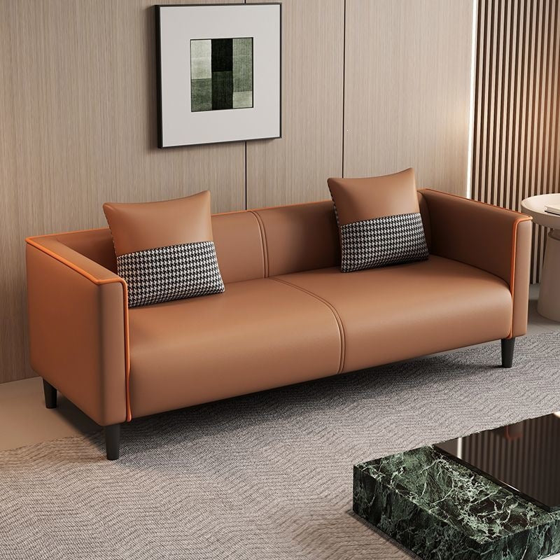 Cat claw leather sofa small apartment rental house living room bedroom clothing store double three-person sofa negotiation reception sofa