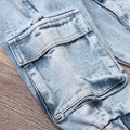 Export cross-border high-quality children's clothing round neck lace lace suspender workwearjeans children's suit