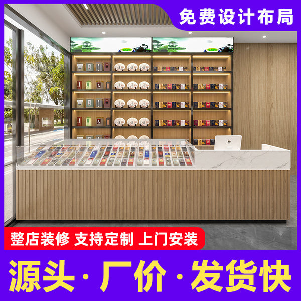 Manufacturer supermarket convenience store tobacco and wine cabinet checkout page display cabinet combination cigarette cabinet red wine display rack commercial tea shelf
