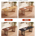 Japanese-style solid wood dining table, small apartment rattan woven table, minimalist rectangular b&b nordic dining table and chair set