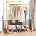 Upgraded cat ear style single pole 150cm accessible luxury gold double side hooks.;