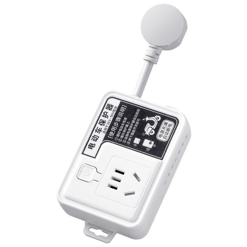 Electric vehicle charging protector, automatic power-off, smart socket, extension cord, plug-in, battery vehicle, anti-overcharge timer