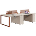 Thickened steel frame office desk and chair combination four-person double 2-person 4-person desk casual modern office electric thickened