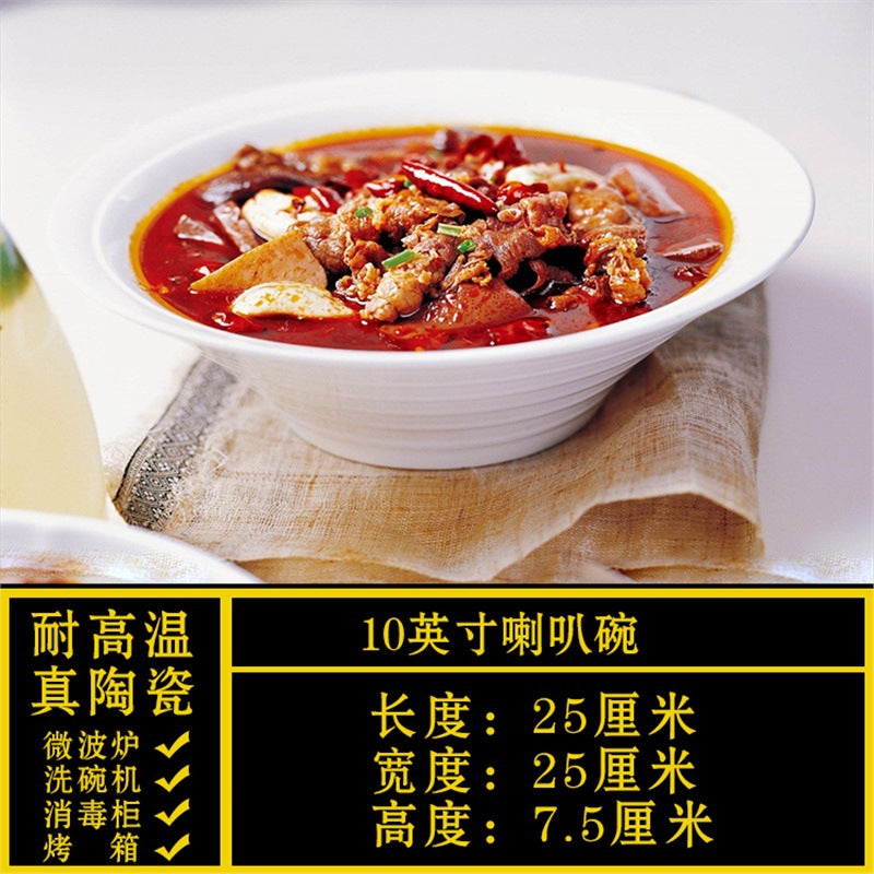 Special-shaped plate, commercial for homeasymmetricalwhite ceramic dinner plate, hotel tableware, restaurant special liang shao yi