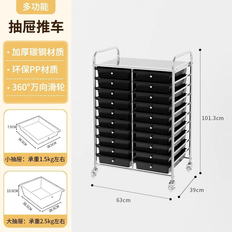 Multi-tiered storage cabinet with drawers - versatile organizer for home, space-saving, black