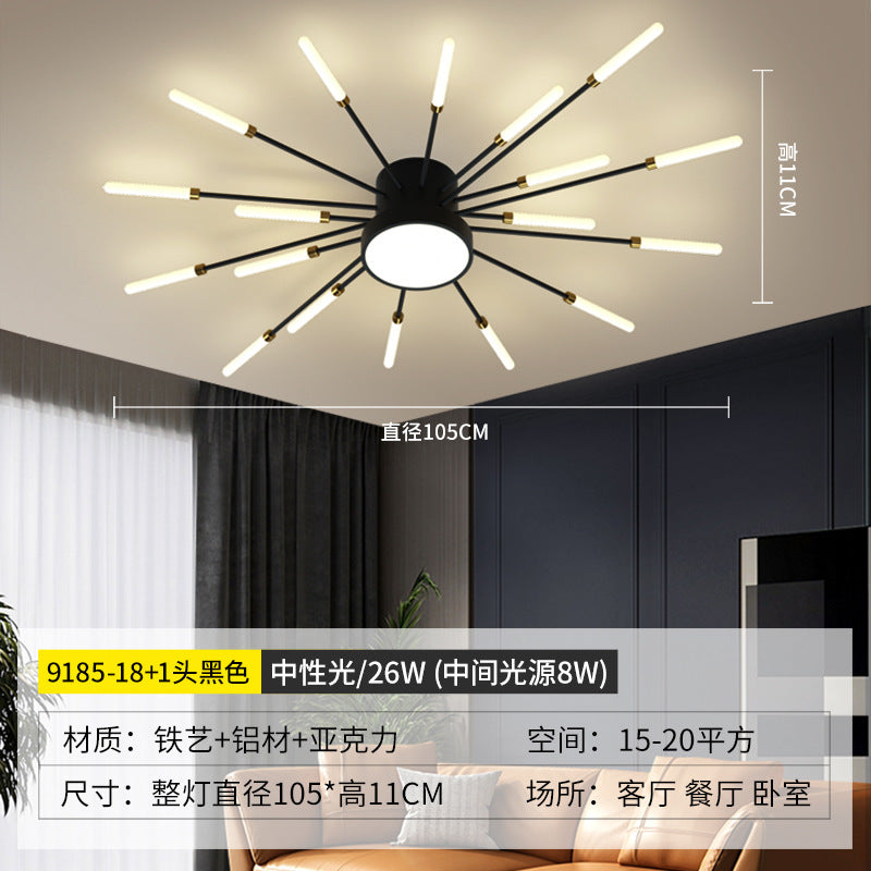 Home chandelier Modern simple LED lamps Lighting bedroom new fireworks led ceiling lamp Living room custom chandelier