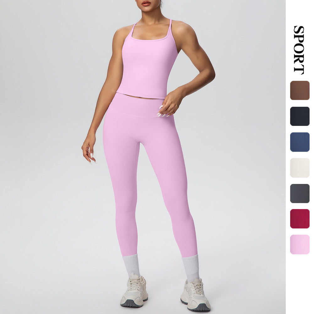 European and american new quick-dry seamless yoga set - pilates, workout, outdoor, casual running, and fitness apparel