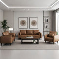 Sofa small apartment cat scratching leather rental house casual modern apartment bedroom double three-person sofa clothing store
