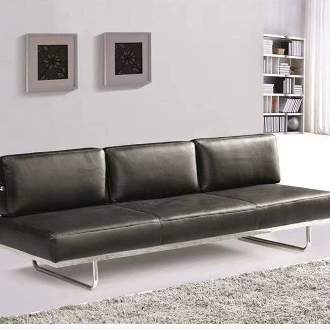 Lc5 retro classic genuine leather office nordic stainless steel studio combination casual minimalist business hotel sofa