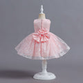 New arrival children's clothing kids dress lace bead chain princess dress baby girl first birthday dress girl dress