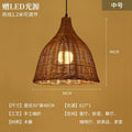 Retro rattan lamp restaurant wedding store hotel b&b lampshade southeast asian country bamboo woven decoration straw hat chandelier