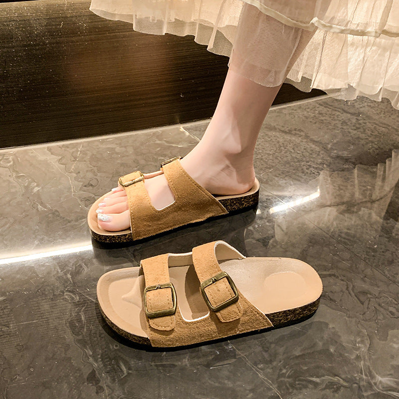 boken thick sole slippers women's summeroutwearfashion one-piece slippers home non-slip popular outdoor beach slippers