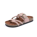 Exportplus sizesoft bottom slippers women's outer wear open toe retro belt new arrival beach slippers toe flip-flops wholesale