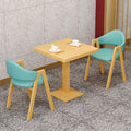 One table and two chairs (a-shaped chair-wood grain table frame)