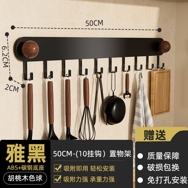 Medieval style kitchen strong adhesive hook wall hanging punch-free storage rack for home entrance door clothes hanger storage hook