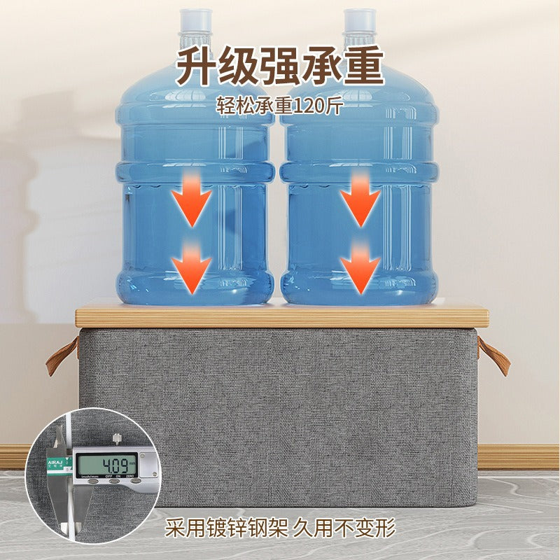 cationic folding bold steel frame storage box, fabric storage box with handle, thickened clothing storage box finishing