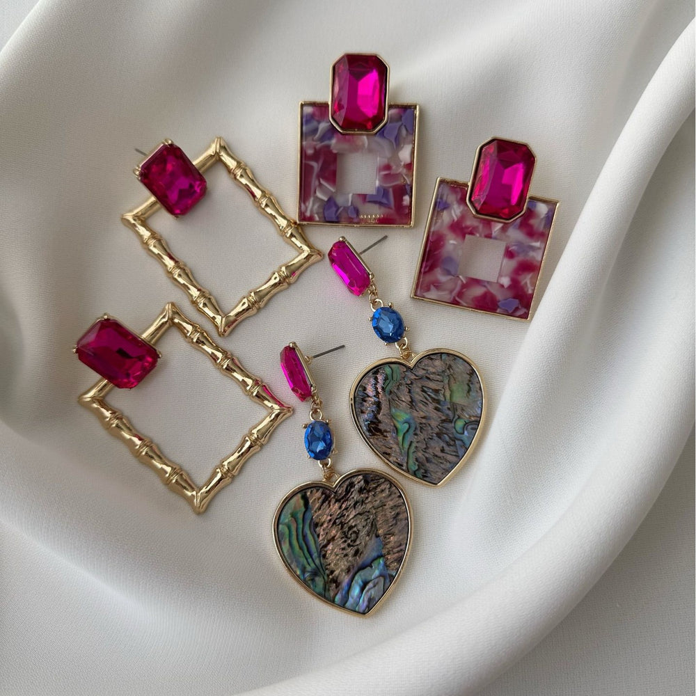 European and american cross-border retro hollow-out stud earrings - fashionable design with heart, round, and geometric shapes - elegant and unique earrings for women