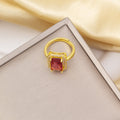 Tz-8235 gold rose red ring