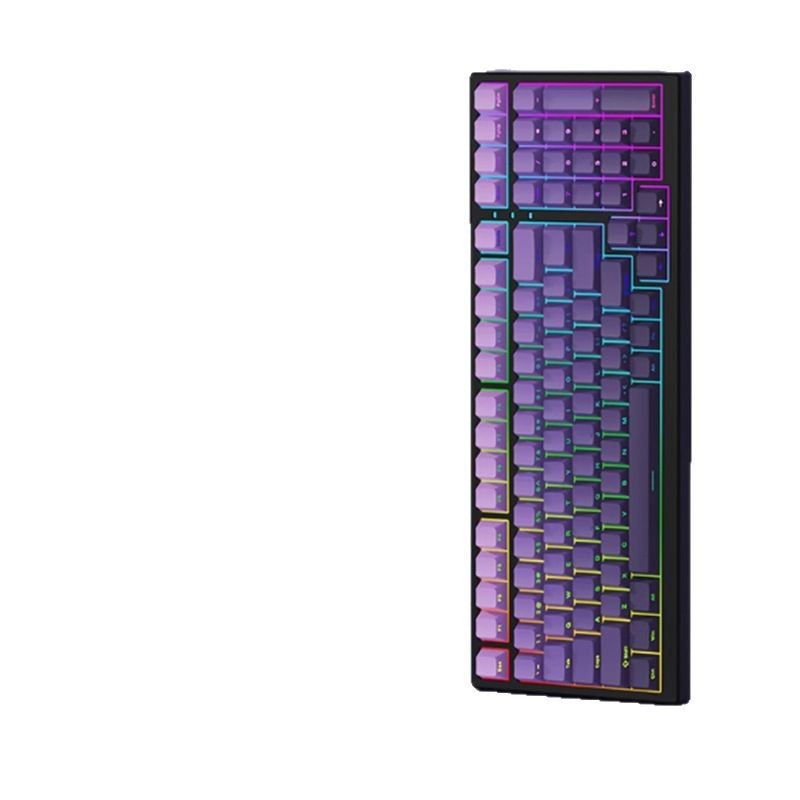 Xinmeng k980 three-mode wireless bluetooth side-engraved mechanical keyboard 99-key full-key hot-swappable rgb light gradient sunset
