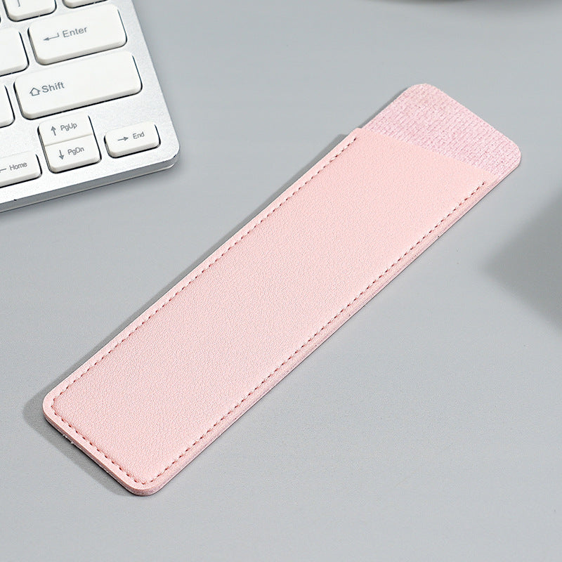 Spot retro PU pencil bag, simple literary storage bag, student stationery, pen case, single and double solid color protective case