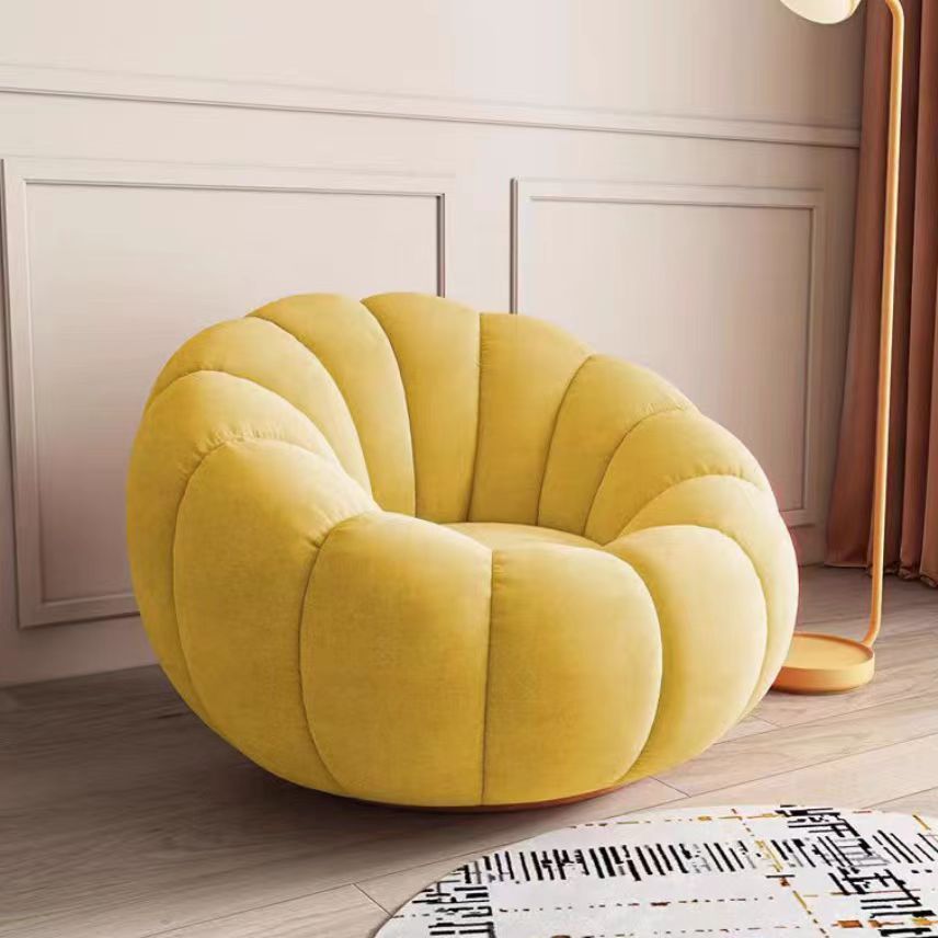 Lazy sofa can lie down and sleep casual chair balcony popular tatami bedroom single pumpkin small sofa cream