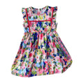 Summer girls' sleeveless floral print sundress - new, stylish princess dress for cross-border e-commerce