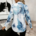 wholesale women's long-sleeved shirts, trendy all-season shirts with popular cross-border print designs, dropshipping available