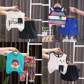 Children's summer  summer new sleeveless suit western style baby casual two-piece set kids vest suit