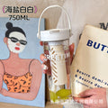 New arrival large-capacity scented tea cup for girls and students, portable straw cup, good-looking tea water separation fruit tea cup