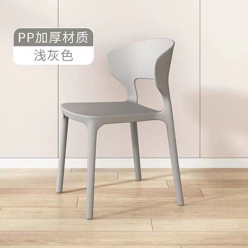 For home chair modern casual dining table and chair thickened plastic horn chair nato casual milk tea back chair negotiation chair