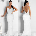 C5852   fashion women's hotfix rhinestone nightclub sexy sleeveless maxi dress