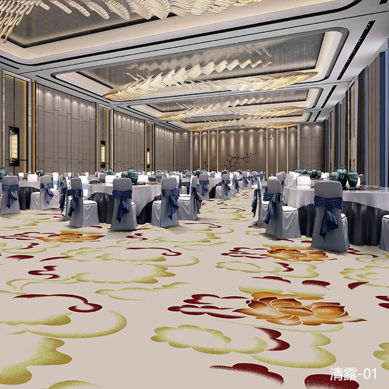 Professionally customized star-rated hotel carpet, banquet hall large area full coverage, reception conference hall wool nylon b1 carpet