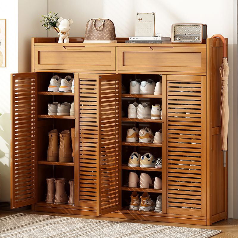 Shoe cabinet for home door nanzhu simple four-door multi-layer large-capacity balcony shoe storage cabinet dust-proof large shoe rack