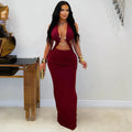 C7572 cross-border   fashion women's sexy slim-fit solid color tie-up sleeveless dress