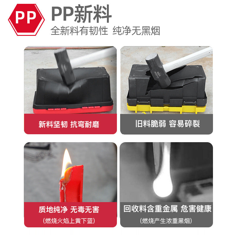 Arrizo widened and enlarged hardware toolbox, household storage box, multi-functional portable industrial grade, car large