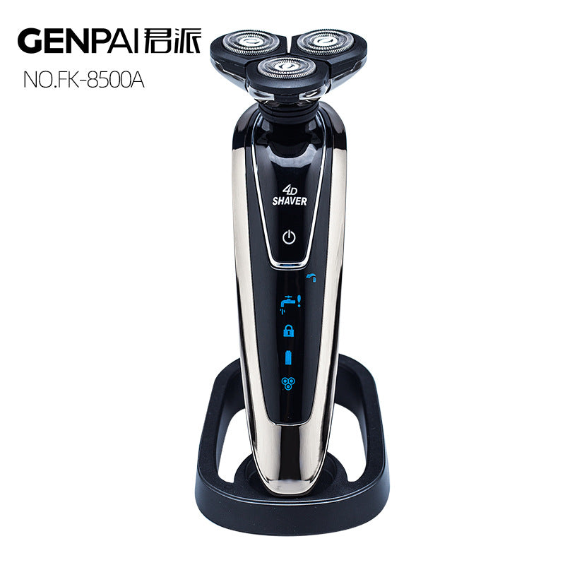 Floating three-blade electric shaver, full body washable men's razor, multi-functional beard razor, washable razor