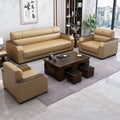 Office sofa living room reception modern casual reception sofa three-seater coffee table combination suit office sofa