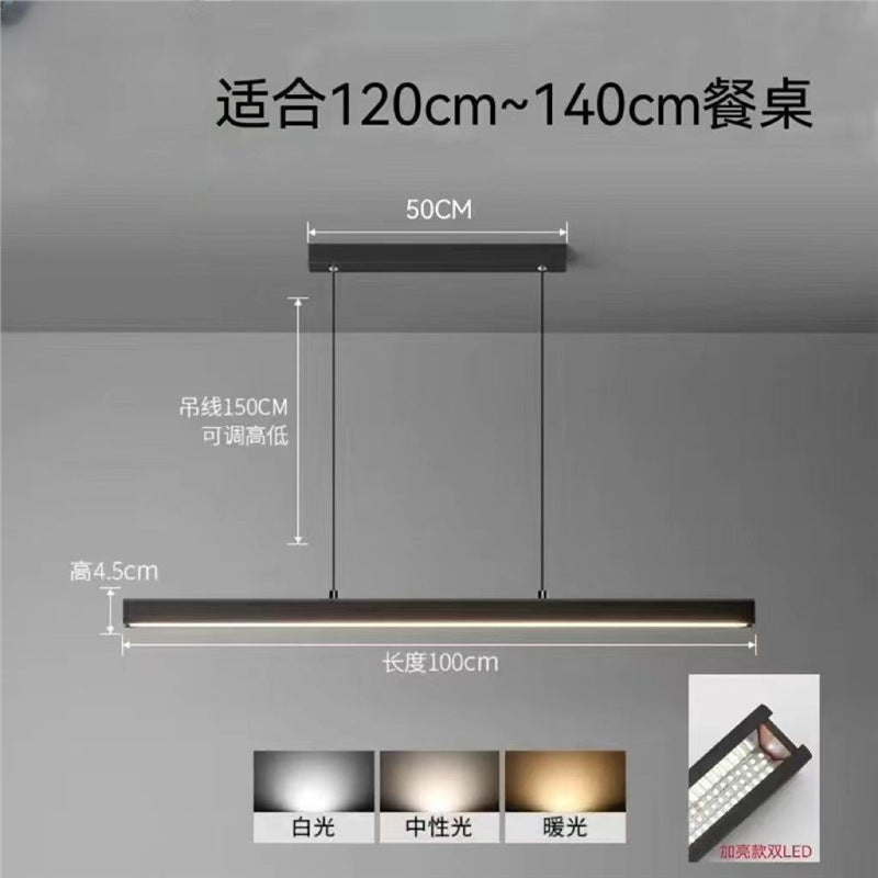 Full spectrum eye protection adjustable restaurant light linear pendant lamp island table dining table minimalist dining table pendant lamp bar tea room pendant lamp