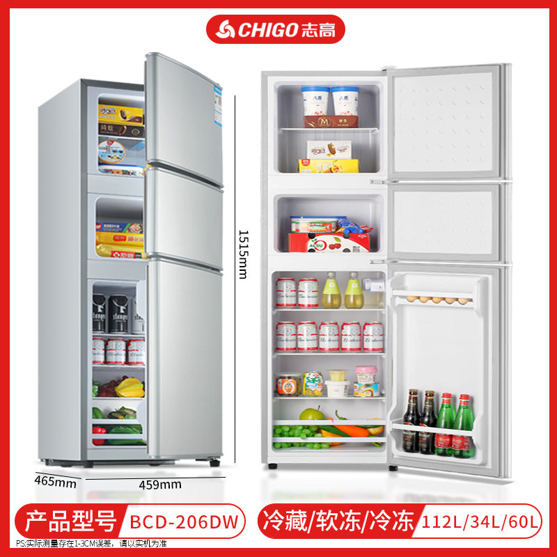 Chigo refrigerator home appliances procurement wholesale multi-specification tier 1 energy efficiency apartment refrigerator rental refrigerator for home