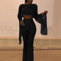 new european and american style women's export clothing,  &  two-piece sexy long sleeve backless jumpsuit with pants