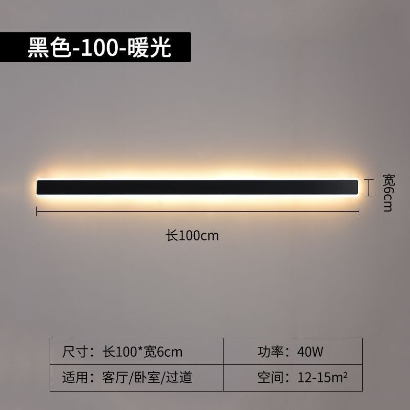 Long strip wall lamp modern casual living room sofa background wall lamp normcore bedroom bedside lamp aisle staircase lamp