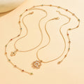 Sweater chain long wholesale european and american cross-border star colorful tassel necklace diamond-encrusted devil's eye accessible luxury clavicle chain