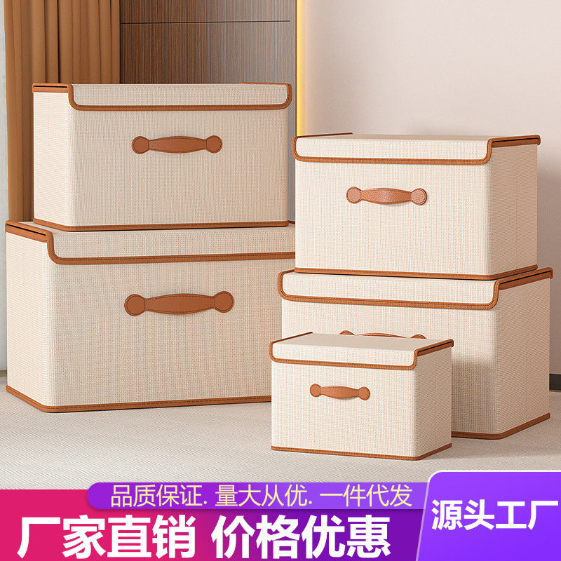 Clothes storage box Household wardrobe underwear Foldable storage box Organizing box Clothes quilt with lid Large capacity