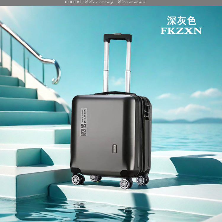 New suitcase, women's candy-colored suitcase, men's universal wheel trolley case, 20-inch boarding case, password bag, one piece.